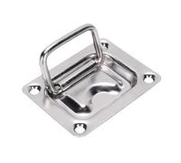 Aramox Stainless Steel Pull Flush, 2 Pcs Recessed Hatches PullHandle for Boats Yachts 2.98x2.24x0.31in