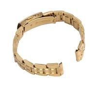 Aramox Stainless Steel Watch Band, Quick Release Double Lock Buckle Metal Strap for Men and Women, Adjustable Design, Gold Finish (14mm)