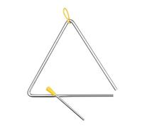 Aramox Steel Triangle Bell with Mallet, Durable Musical Instrument for Kids, 4/6/8/10 Inch Rhythm Learning Tool, Perfect for Early Education and Hand Percussion (8-inch)