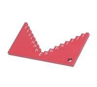 Aramox Step Depth Gauge Aluminum Alloy Router Depth Gauge with Engraved Scale Red Anodized Finish 2 in 1 Saw Setup Tool for Table Saw Router Bench Planes Users