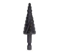 Aramox Step Drill Bit HSS M2 Spiral Groove Hex Shank 9 Steps 4 to 20mm 118 Degree Point for Metal Wood Plastic Drilling with Cordless Drills and Users (9 Steps(4-20mm))
