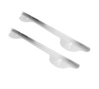 Aramox Stove Counter Gaps Guards Stainless Steel Kit Heat Resistant Guards for Kitchen, 2PCS Range Trim, Gas Stove Side Gaps Protector, 23.43x3.35in, Silver
