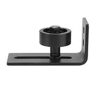 Aramox Sturdy Black Carbon Steel Wall Guide Rail for Sliding Barn Doors, Fine Workmanship, Easy Installation, Prevents Swinging, Suitable for 76mm Thick Doors, for Warehouse