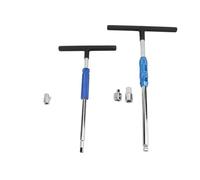 Aramox T Handle Wrench Set, T Bar Socket 1/4in, 3/8in Drive, 2pcs, 3 Adapters for, Different Drive Head Specifications