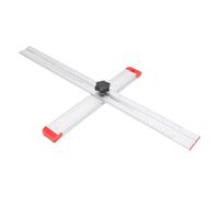 Aramox T Square Adjustable Multi Angle Measuring Ruler Aluminum Alloy 60cm Drilling Positioning Tool with Clear Scales 0 to 90 Degree for Drywall Layout Woodworking