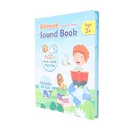 Aramox Talking Book French English Bilingual Sound Book Plastic Interactive Voice Guided Learning Toy 29 X 25.2cm for Kids Ages 3 to 8 Home Preschool Travel