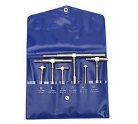 Aramox Telescopic Gauge Set, 6Pcs/Set Telescopic Gauge 8-150mm Adjustable Inner Diameter Gauge Micrometer Measuring Tools