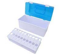 Aramox Test Tube Storage Box, Portable Handle with Dust Proof Lid for 20 Tubes, Ideal for Laboratory Studies and Scientific Research