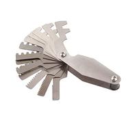 Aramox Thread Pitch Measuring Whitworth Screw and Imperial Carbon Steel 30 Degree Grip Tool for Quick Thread Size Check, Convenient Reading (30 degree T-shaped thread template)