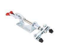 Aramox Toggle Clamp Iron Dual Head Push Pull Clamp 45kg Holding Force M4x25 Screw 30mm Stroke Red PVC Grip for Workshop Garage Woodworking Metalworking