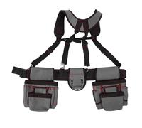 Aramox Tool Belt Suspender, Tool Pockets Adjustable Waist Fabric Pouch for Electricians Carpenters Framers Workers