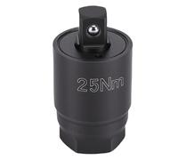 Aramox Torques Limited Wrench Adapter, 3/8 Inch Drive Socket Ratchet Wrench Turn Ratchet to Torques Limited Oil Filter Cap (25Nm)