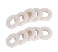 Aramox Trumpet Valve Felt Pads 10 Pack Premium Cotton Musical Instrument Accessory Protecting and Fixing Keys for Trumpet Repair Maintenance Soft Smooth White Washers Size 1.4cm Outer