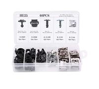 Aramox Undertray Cover Trim,60pcs 5 Types Car Engine Undertray Cover Bottom Shield Fixing Clip