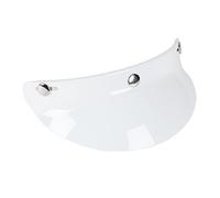 Aramox Universal 3-Snap Visor Shield Lens Flip Up Wind for Open Face Motorcycle Helmet with Retro Design AntiUV Anti-fog Anti-scratch (White)