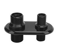 Aramox Universal Air Conditioner Bulkhead Connector, 6061-T6 Aluminum, Versatile High-Performance Upgrade for Classic and Hot Rod Vehicles, 1-6(5/8in-18) & 1-10 Sizes (Black)