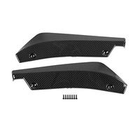 Aramox Universal Car Rear Bumper Canard Diffuser Spoiler Lip Splitter Fins, Carbon Fiber, ABS Material, 1 Pair