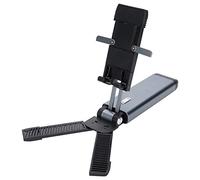 Aramox Universal Metal Phone Stand Foldable Phone Desk Bracket with Adjustable Angle ABS Aluminum Alloy Anti Slip Base for Desk Kitchen Office Video Calls Reading