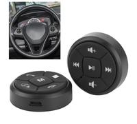 Aramox Universal Steering Wheel Control Buttons, Car DVD GPS Player Wireless Bluetooth Media Remote Controller (Black)
