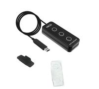 Aramox USB Programming Keypad, ABS USB Custom Keyboard with 3 Custom Keys and Recording Function, 2m Cable, One Handed Keyboard for PC Gaming Office Copy Paste Shortcuts (HK33UB Black)