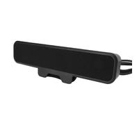Aramox USB Speaker Bar Clip On PC Monitor Speaker 10W ABS Wired Stereo Sound with USB A and C Adapter Volume Mute Buttons for Desktop Computer Laptop Office Home