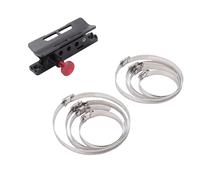 Aramox UTV Fire Extinguisher Mount Kit, Aluminum Alloy Roll Bar Holder Quick Release Adjustable Bracket for UTV/ATV, 4-Size Clamps (40-120mm), No-Drill Installation (Black)