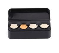 Aramox Vehicle Coin Dispenser Holder Bag for car, Auto Portable Plastic Sturdy Black Coin Holder Storage Mini Box Case Money Container Coins Organizer Changes Bag