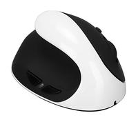 Aramox Vertical Left Hand Mouse, ABS Rechargeable Ergonomic Mouse with 800 1200 1600 DPI, USB Plug and Play for Left Handed Users on PC Laptop Home Office (Black White)