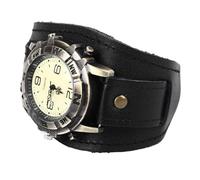 Aramox Vintage PU Leather Strap Quartz Watch, Adjustable Fit Fashion Wristwatch Black Men Women, Add a Touch of Class to Any Outfit with Comfortable All-Day Wear, Precise Timekeeping