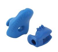 Aramox Viola Bow Grip Corrector, Silicone Violin Bow Hold Teaching Aid for Beginners, 2 Pcs Reusable Grip Trainer to Improve Posture for Kids & Adults (Blue)