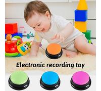 Aramox Voice Recording Clicker, ABS Material Pet Training Buzzer, 30 Second Record and Playback Dog Talking Button for Cats and Puppies