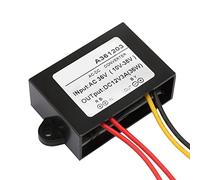 Aramox Voltage Power Supply Converter Car Module Regulator DC 12V 36W Plastic IP67 Design for Car Audio LED Display Photovoltaic Panel (3A)