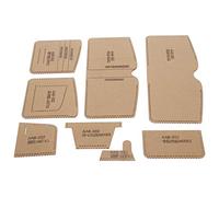 Aramox Wallet Template Acrylic Stencil Convenient Leathercraft Tool, 1:1 Physical Ratio Pattern for Making Purse, Set of 8 Templates Suitable for Various Leather Types