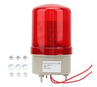 Aramox Warning Light 220VAC Rotating Flashing Strobe Red LED Signal Light 97mm Diameter High Brightness No Noise with Triangular