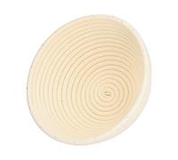 Aramox Washable Bread Fermentation Basket, Hand Woven Plastic Bread Proofing Basket, Round Oval Baking for Sourdough Fruit Serving Kitchen Home Bakers (Off-white round 20 * 8CM)