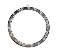 Aramox Watch Bezel Stainless Steel Replacement Ring 51mm with Adhesive Tape Scratch Resistant Cover Lightweight Frame for Fenix 8 51mm Travel Commuting (Black White)
