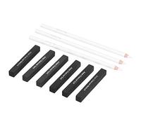 Aramox White Charcoal Pencils Expressive Drawing Tools for Art Sketching Painting, 3 White Charcoal+6 Sticks, 17.5cm, Ideal for Illustrations, Landscapes, Portraits