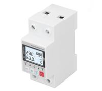 Aramox WIFI Voltage Power Protector, Flame Retardant PC Circuit Protector 63A with APP Control, Over Under Voltage Leakage and Temperature Protection for Home Distribution (Backlight Type)