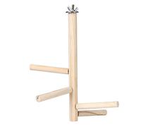 Aramox Wooden Bird Stand Parakeets Lovebirds Cockatiels Resting Rack 90g Wood Material Bird Perch for Multiple Birds Sitting on It