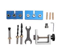 Aramox Woodworking Hole Locator, Aluminum Alloy Dowelling Jig 3 in 1 Drilling Positioner with Engraved Scale for Cabinet Wardrobe Board Splicing Woodworkers