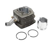 Aramox47mm Engine Cylinder Piston Kit for 2 Stroke Single Cylinder Motorized Bike, Top End Replacement with Gaskets
