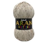 Aran 400g with Wool,Woolcraft Yarn, 30 Colour's (Sandstone 815)