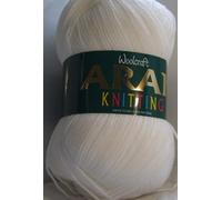 Aran 400g Wool/Knitting Yarn (White (176))