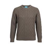 Aran Cable Knit Jumper | Traditional Irish-Style Cable Sweater Inspired by Celtic Heritage | Warm Wool-Blend Aran Jumper with Classic Texture, Timeless Design & Everyday Comfort for Men & Women Brown