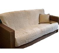 Aran Crafts Soft Cable Knit 100% Merino Wool Throw Cover 50"x60" (16PAN-THR-NAT)