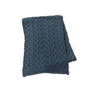 Aran Crafts Women's Irish Knitted Wool Soft Heart Pattern Scarf 9.5x60(X4942-TEAL)