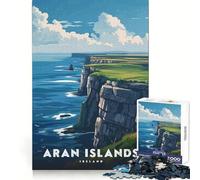 Aran Islands Cliffs Jigsaw Puzzle for Adults 1000 Pieces Mental Exercise Cozy Pastime Snug Lock Festive Gift (50X75CM)