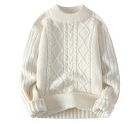 Aran Jumpers Ladies Womens Oversized Sweatshirt Womens Knit Sweater Solid Pullover Sweater Woven Crewneck Knitted Tops Stripe Cable Knit Long Sleeve Fall Autumn Outfits Ladies Oversized Jumpers