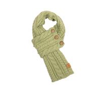 Aran Traditions Aran Cable Button Wrap Scarf - Laurel
