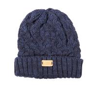 Aran Traditions Aran Cable Knit Beanie Hat in Dark Navy Aran Traditions Dark Navy One Size